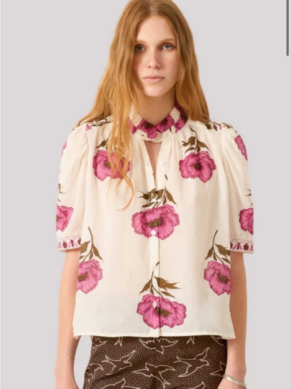ALIX OF BOHEMIA Winn Fuchsia Poppy Shirt XS